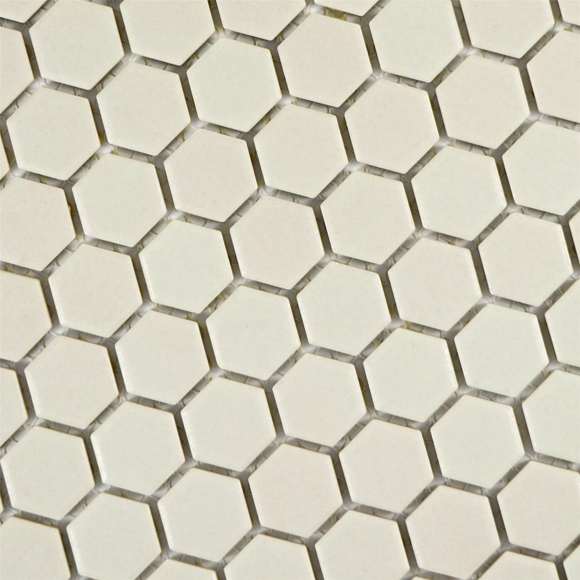 Céramique Mosaïque Carrelage Hexagone Zeinal Non Émaillé Beige Clair R10B