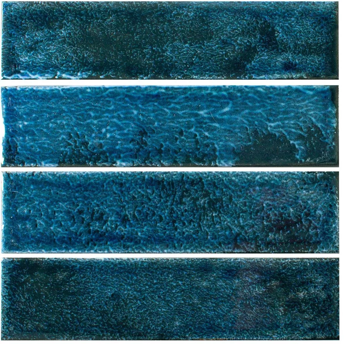 Échantillon Carrelage Mural Vanroy Ondulé 6x24cm Bleu
