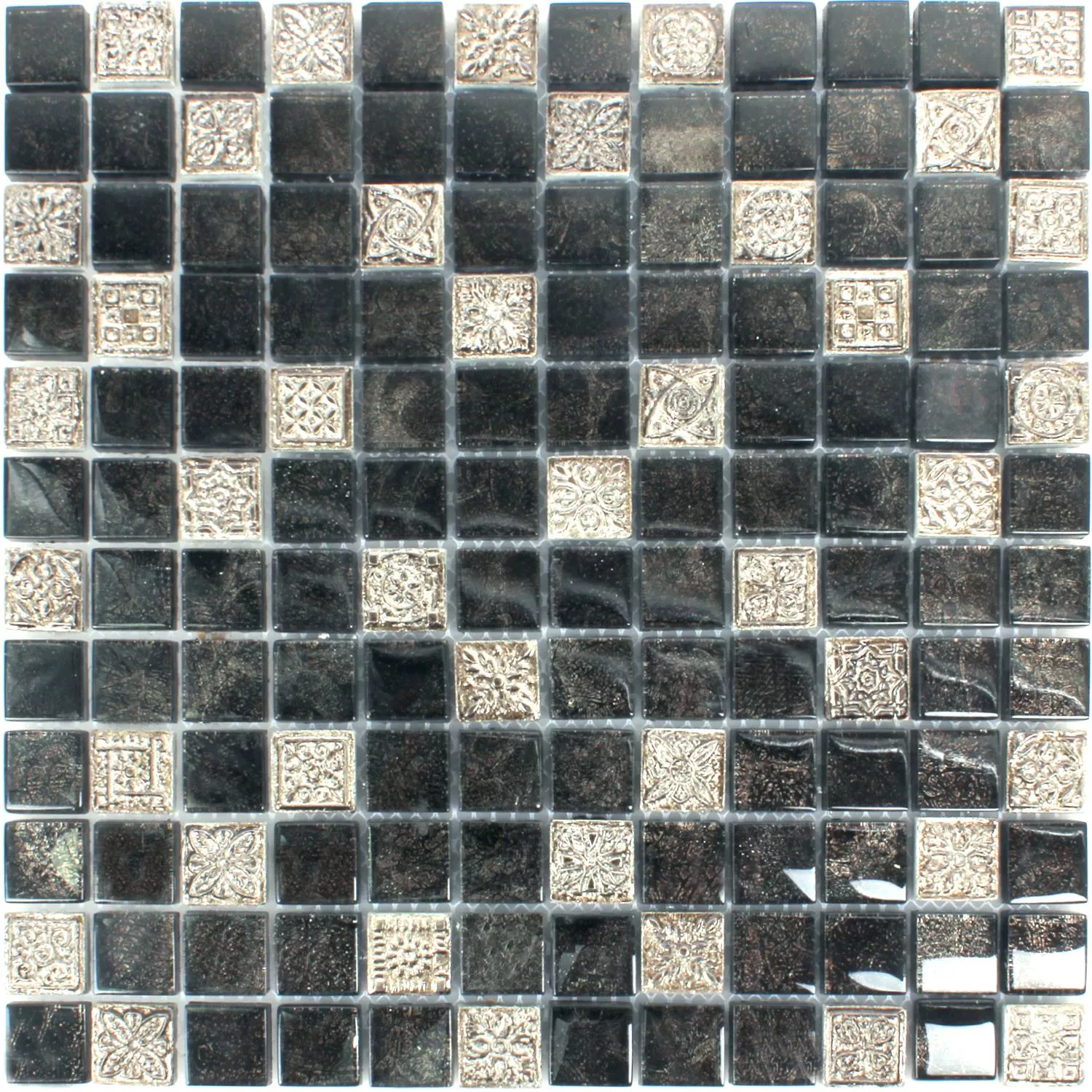 Mosaïque Verre Pierre Naturelle Coloniale Anthracite