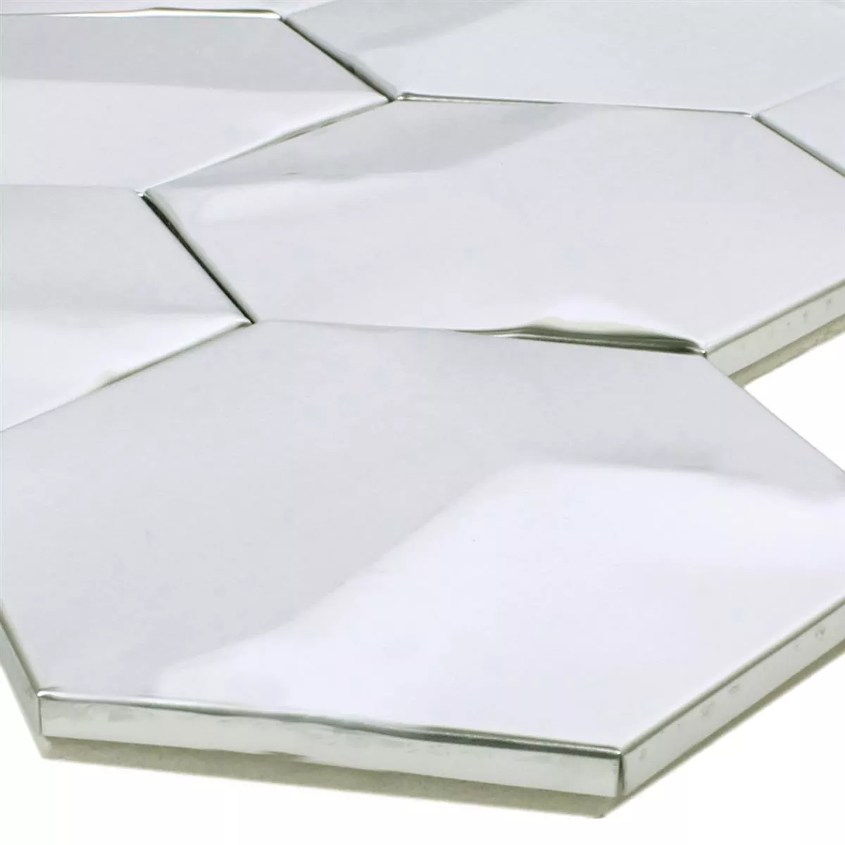 Mosaïque Acier Inoxydable Contender Hexagone Mat