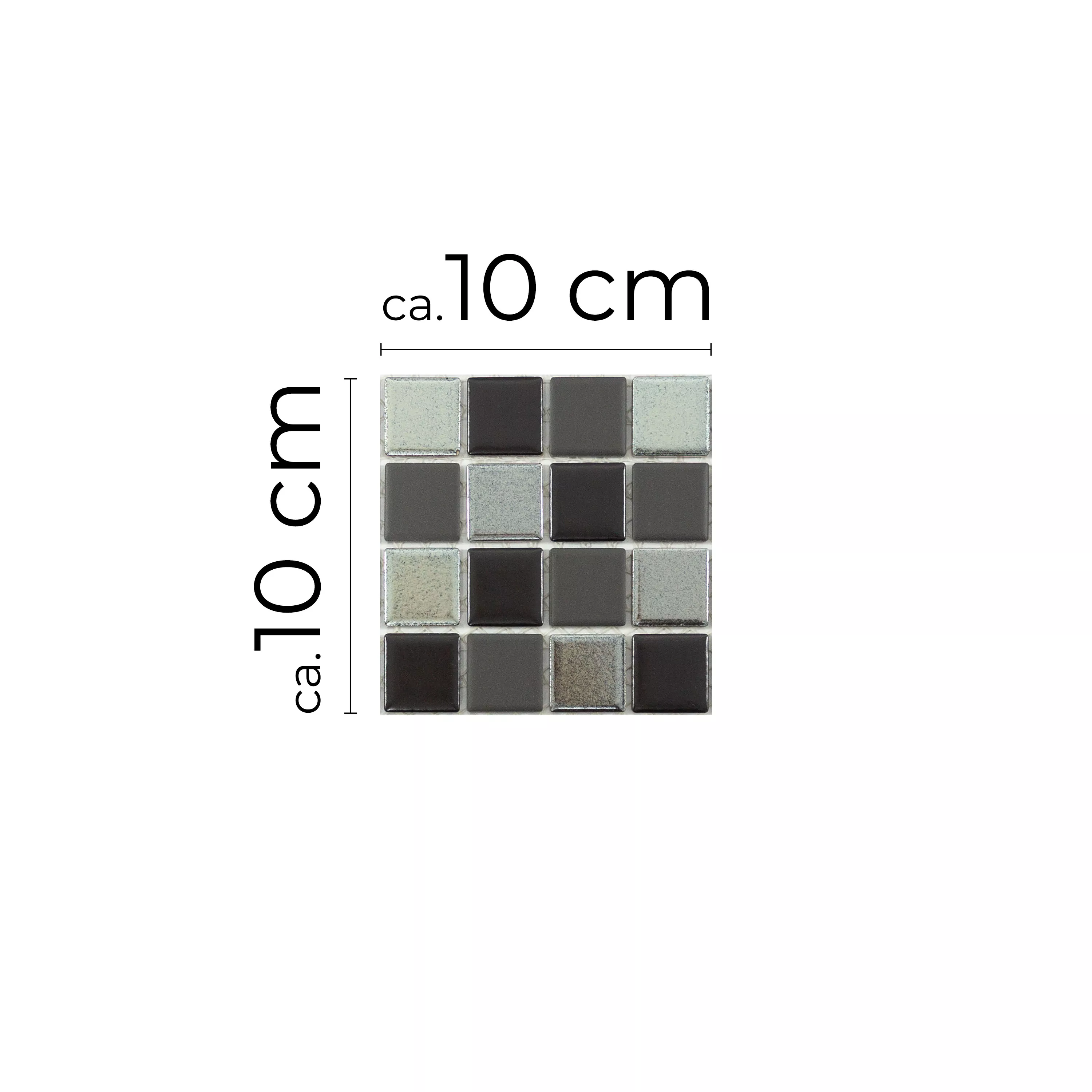 Échantillon Céramique Mosaïque Carrelage Moonstone Noir Gris