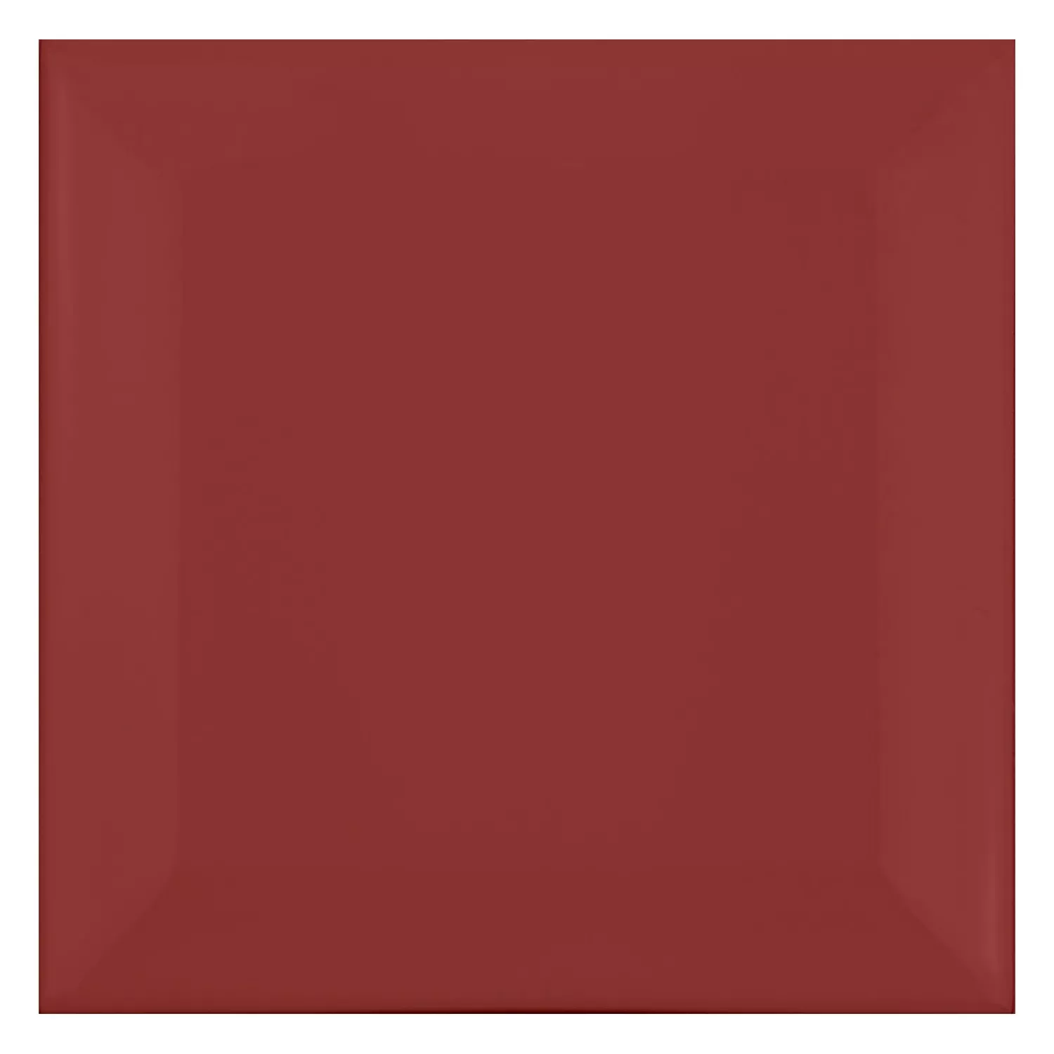 Carrelage métro Rouge Mat 10x10 cm Avec Facette Catarina Burdeos