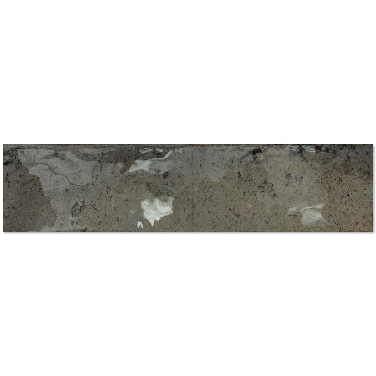 Carrelage Mural Kiowa Brillant Ondulé 6x25cm Gris