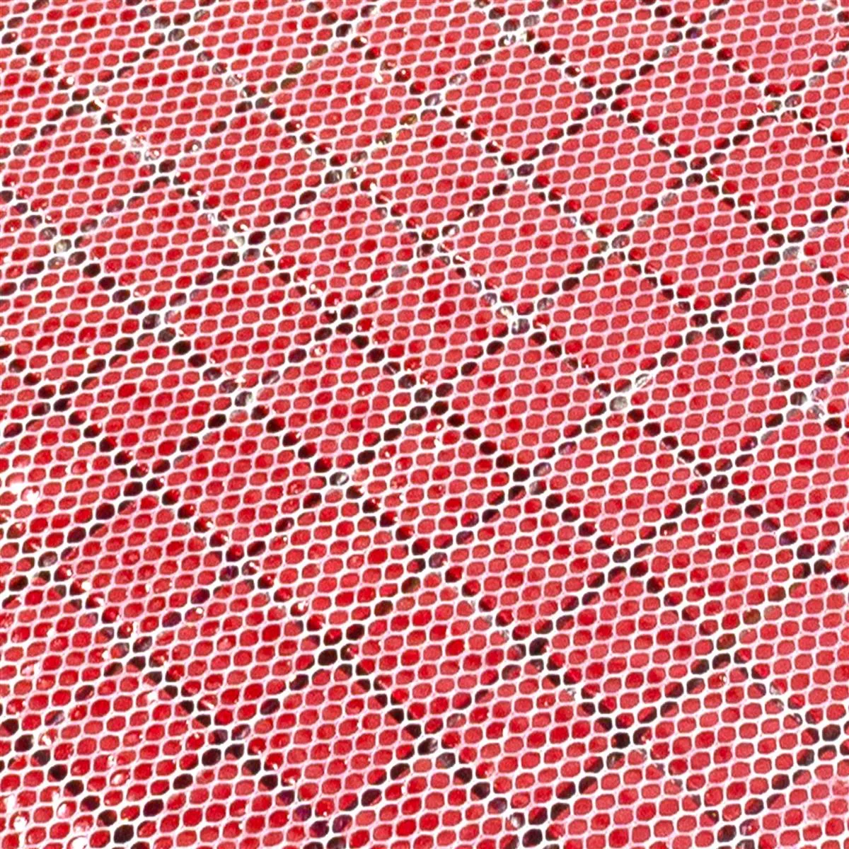 Échantillon Mosaïque En Verre Carrelage Santa Cruz Structuré Rouge