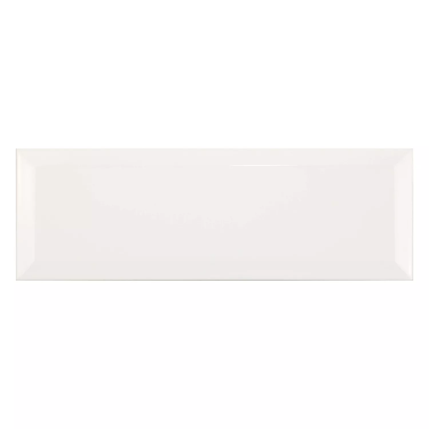 Carrelage métro Blanc Brillant 10x30 cm Avec Facette El Paso Blanco