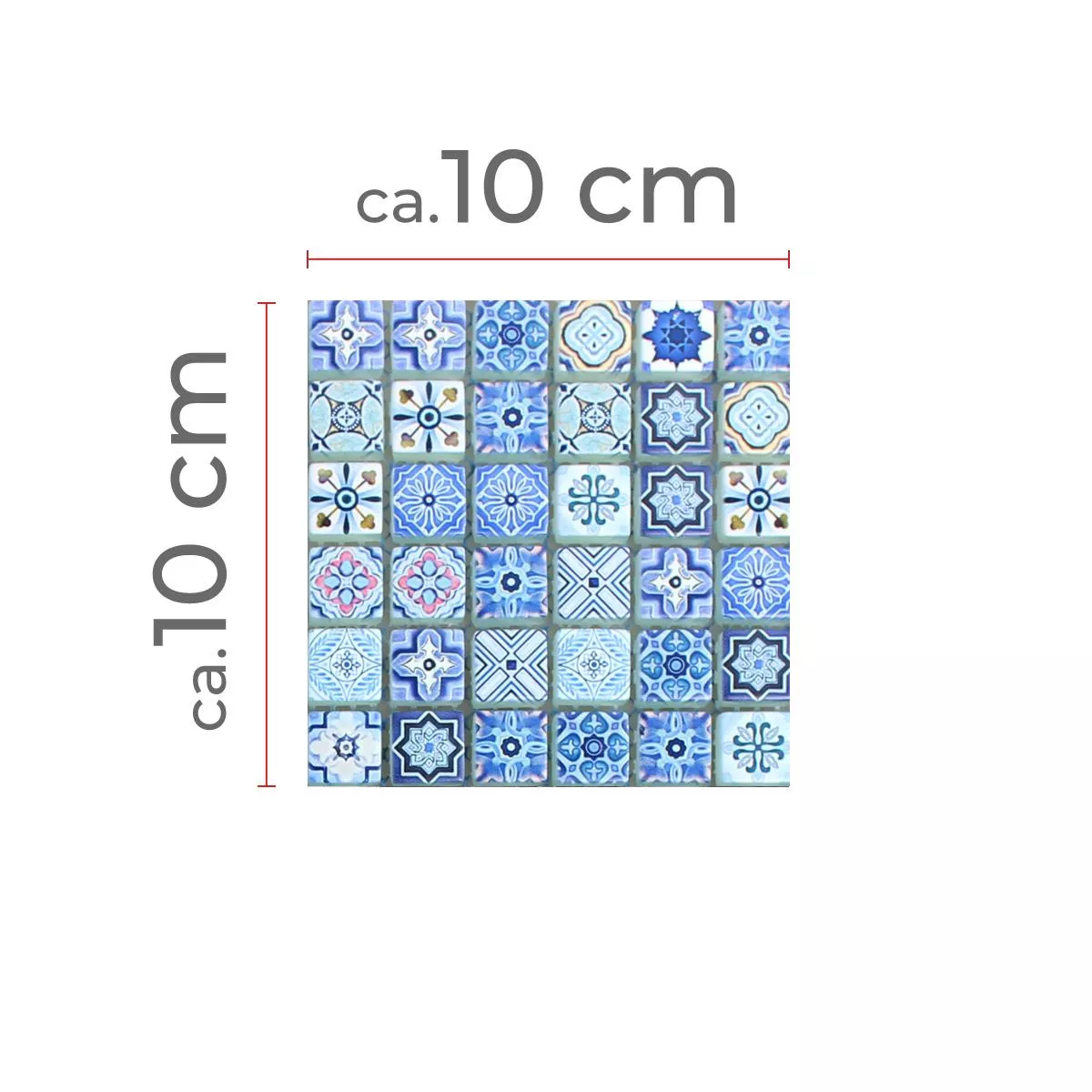 Échantillon Mosaïque En Verre Carrelage Marrakech Bleu