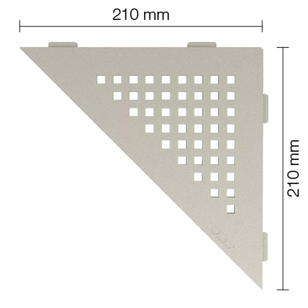 Etagère murale étagère de douche Schlüter triangle 21x21cm Carré Crème