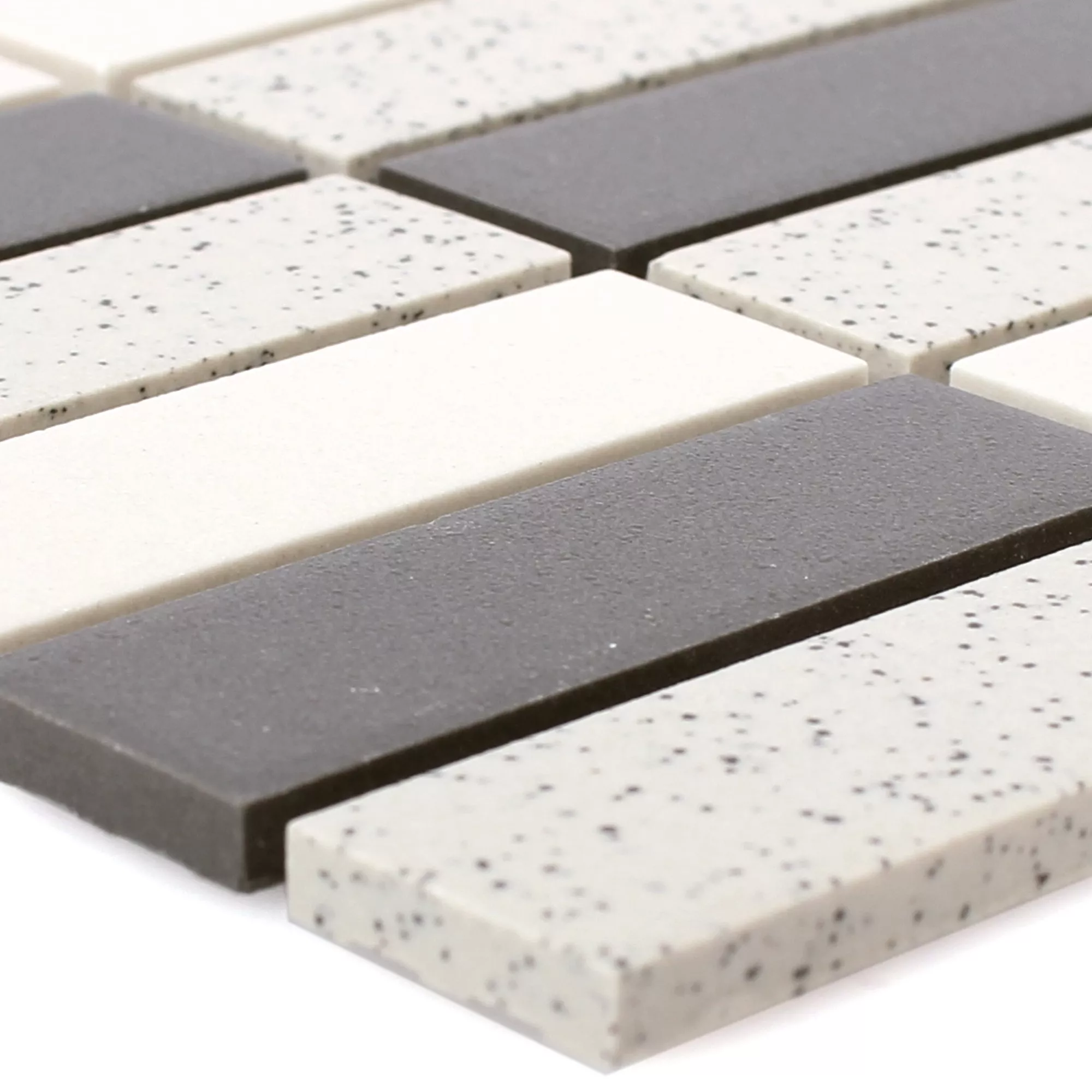 Céramique Mosaïque Carrelage Monforte Noir Gris Bâtonnet