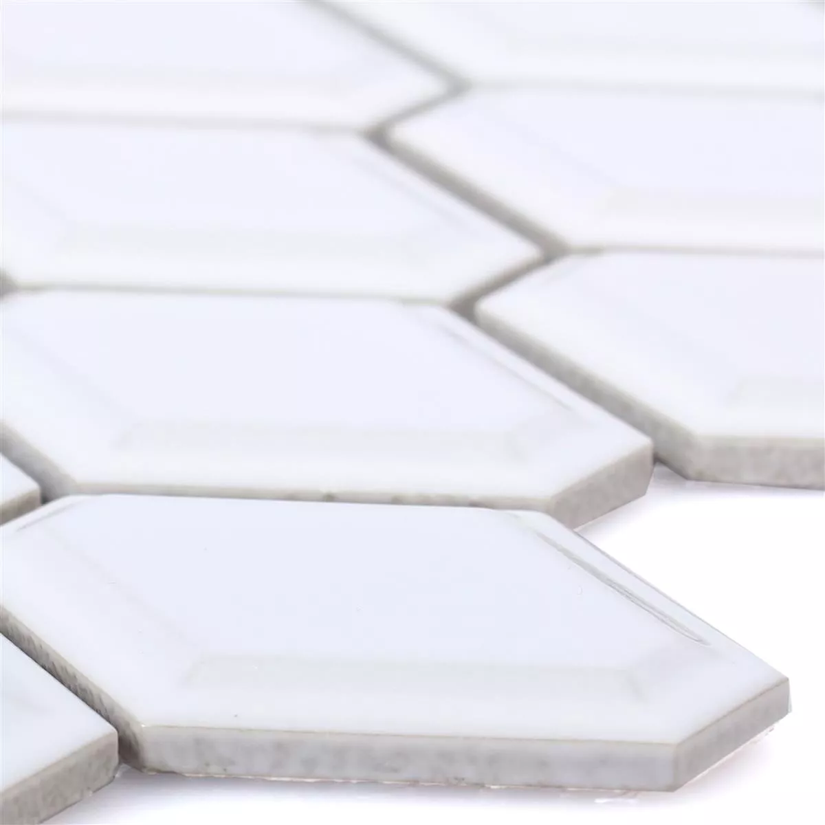 Céramique Mosaïque Carrelage Leandro Metro Blanc Brillant