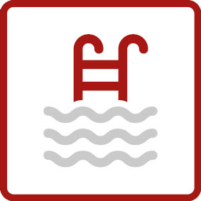 Zone en permanence humide 
Dans et autour des piscines, où les carreaux sont continuellement exposés à l'humidité, ils offrent la résistance nécessaire.