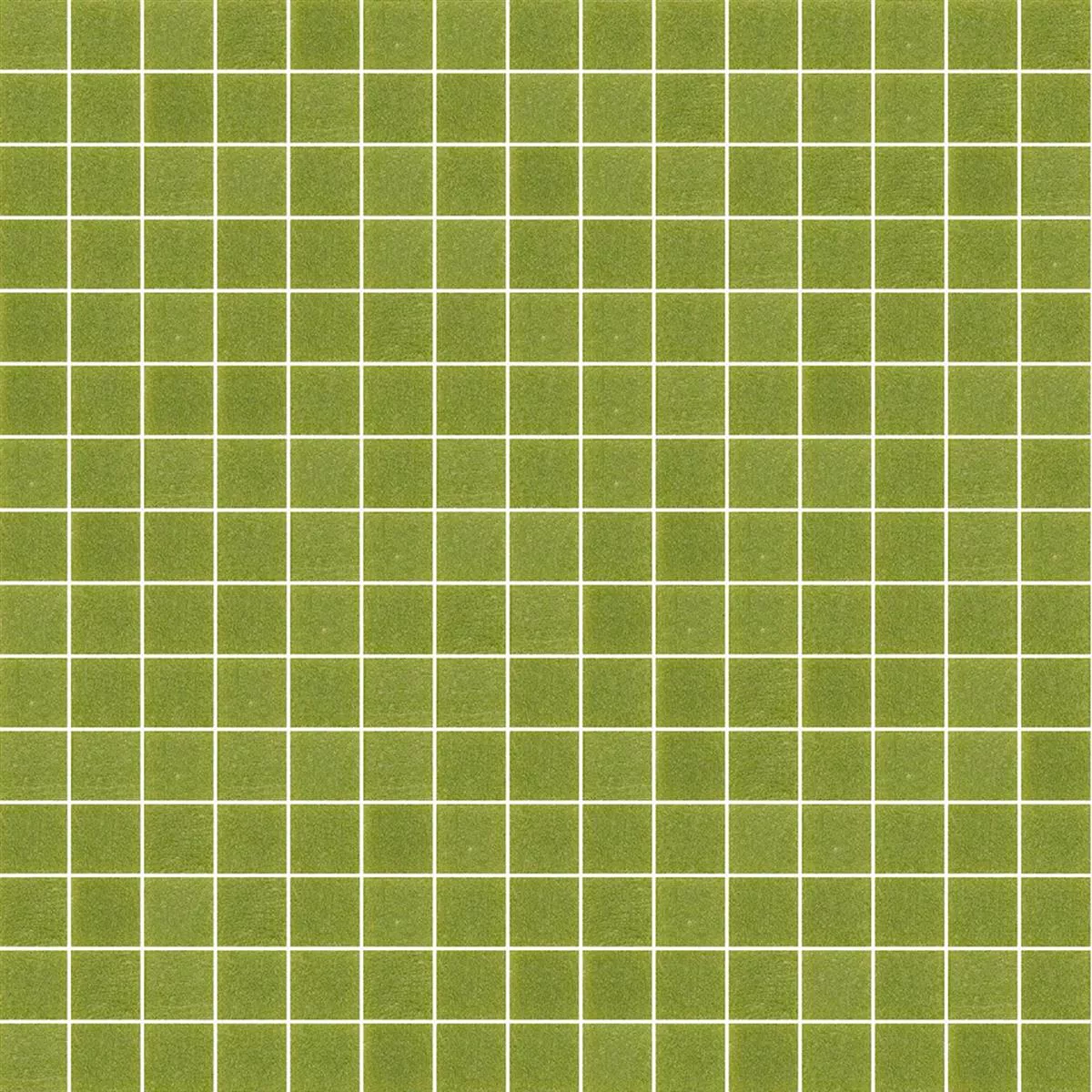 Mosaïque En Verre Tuile Trend-Vi Vitreo 109 Vert Olive 20x20mm