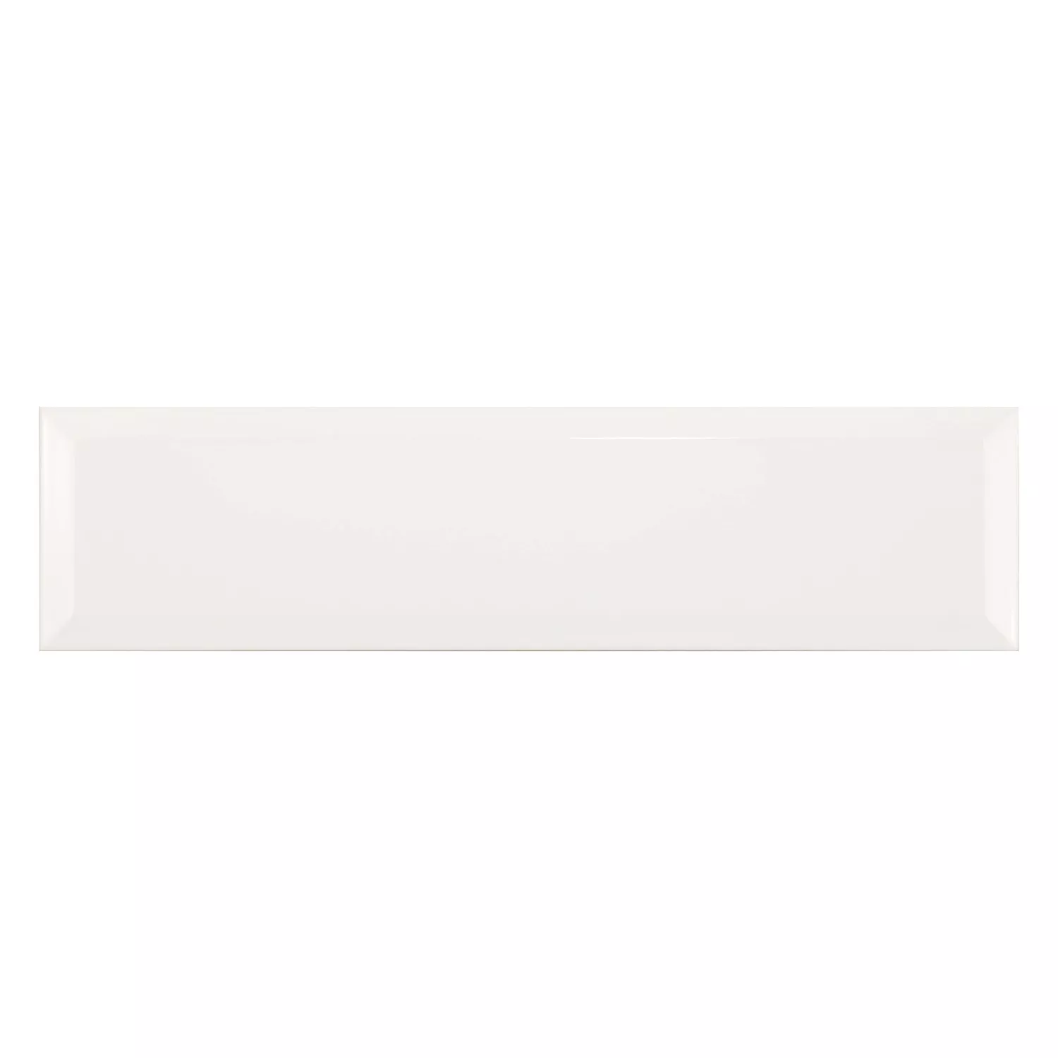 Carrelage métro Blanc Brillant 7,5x30 cm Avec Facette Freiberg Blanco