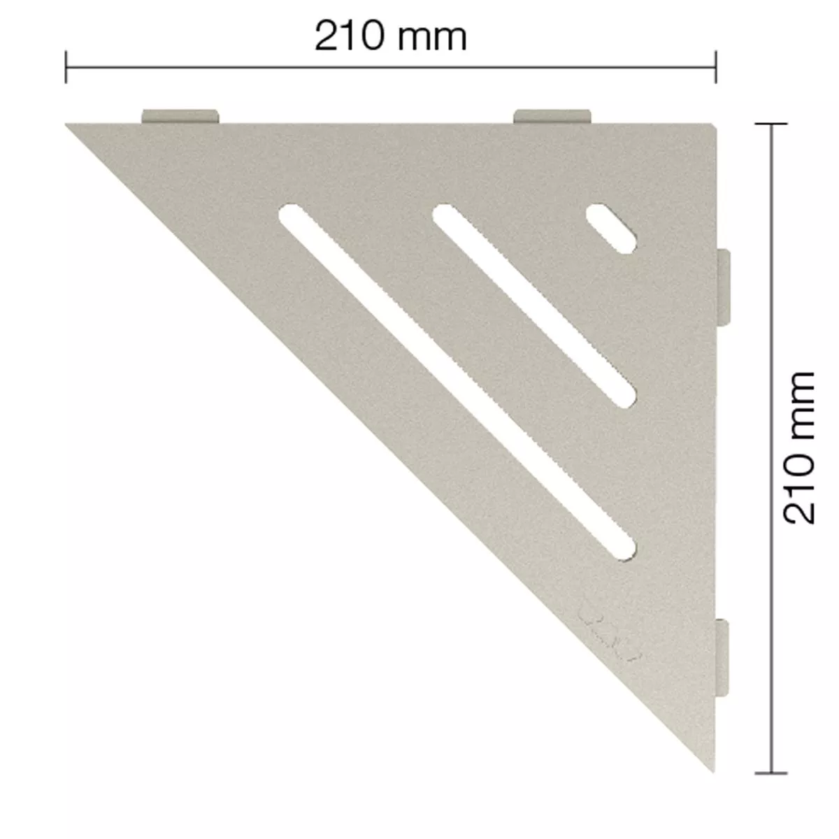 Etagère murale étagère de douche Schlüter triangle 21x21cm Wave Cream