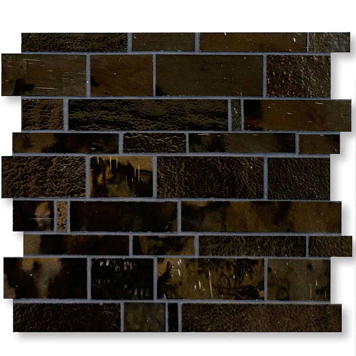 Mosaïque En Verre Carrelage Trend-Vi Metropolis Noir Mosaïque En Verre Carrelage Trend-Vi Metropolis Noir