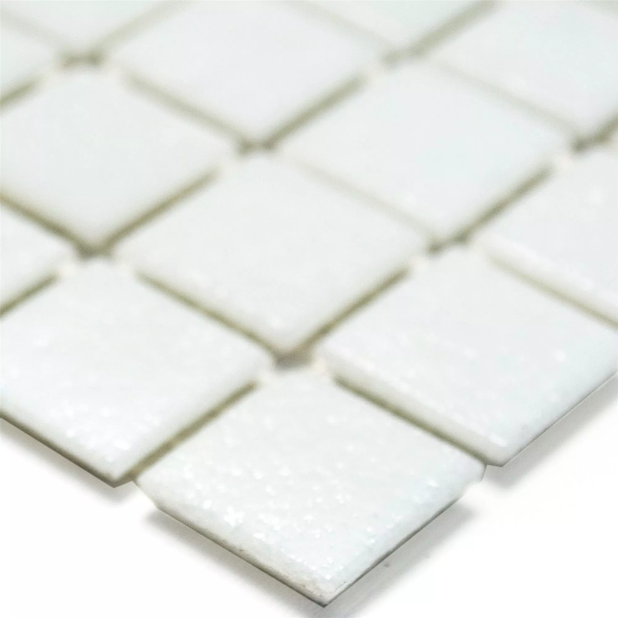 Mosaïque En Verre Carrelage Blanc Uni 20x20x4mm Mosaïque En Verre Carrelage Blanc Uni 20x20x4mm