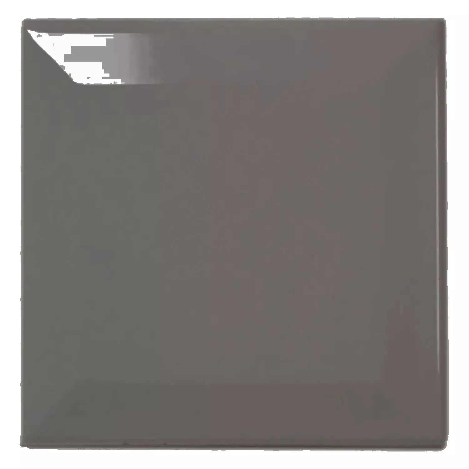 Carrelage métro Gris Brillant 10x10 cm Avec Facette Catarina Marengo