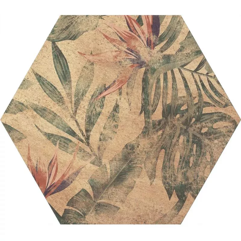 Santiago Cotto Flora Hexagone 23x27 cm