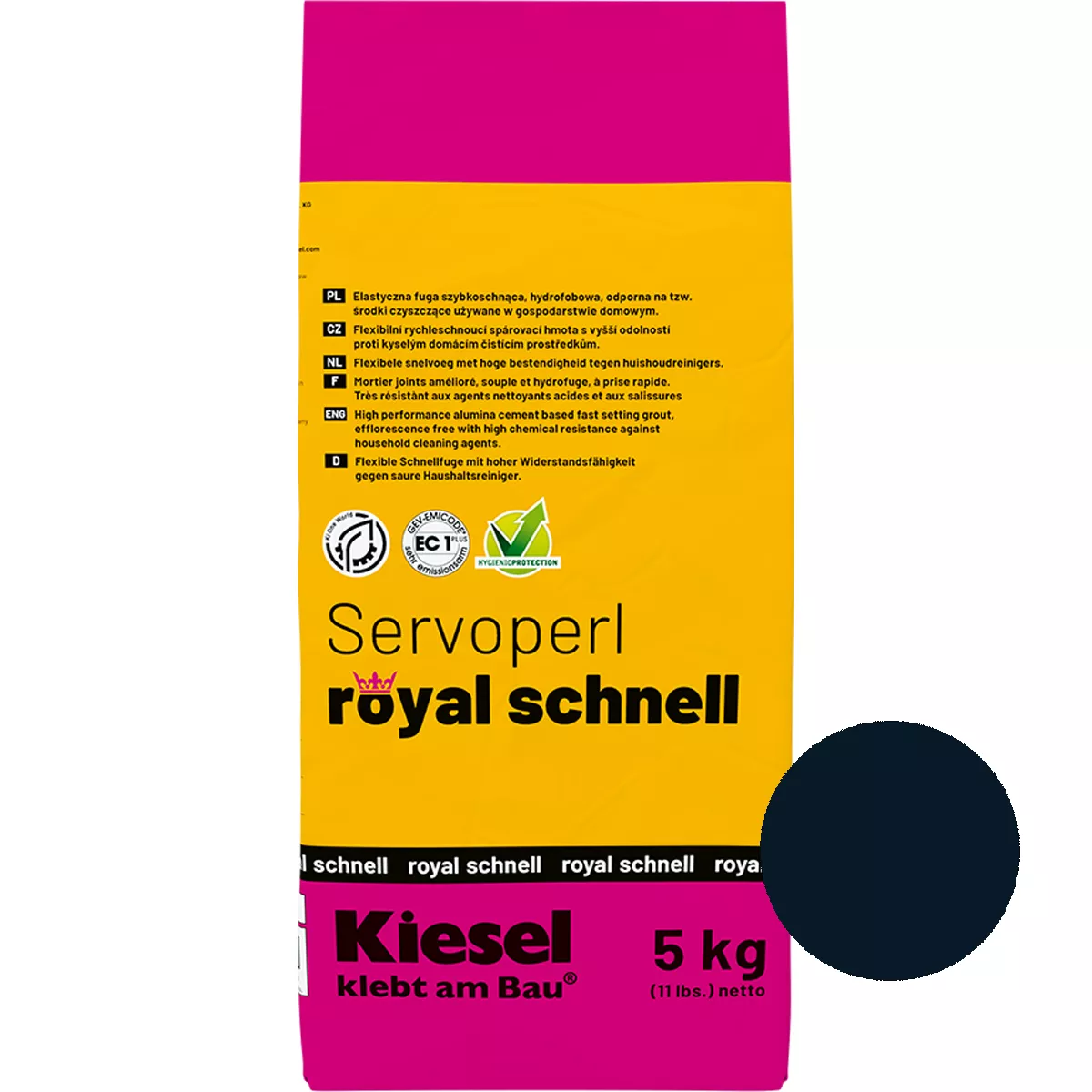 Pâte à joints Servoperl Royal Quick Velvet Noir 5 kg