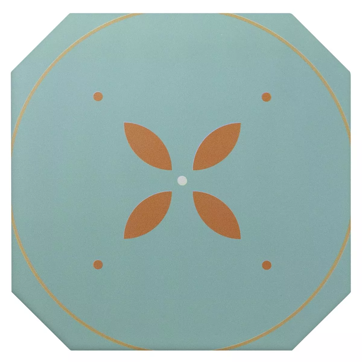 Grès Cérame Pleine Masse Carrelage Genexia Decor Turquoise Octogone 20x20cm Grès Cérame Pleine Masse Carrelage Genexia Decor Turquoise Octogone 20x20cm