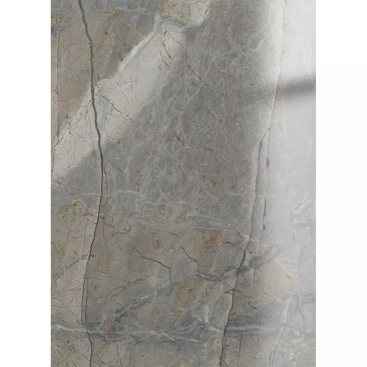 Carrelage Sol Et Mur Ancona Marbre Optique Gris Poli Brillant Brillant 60x120cm