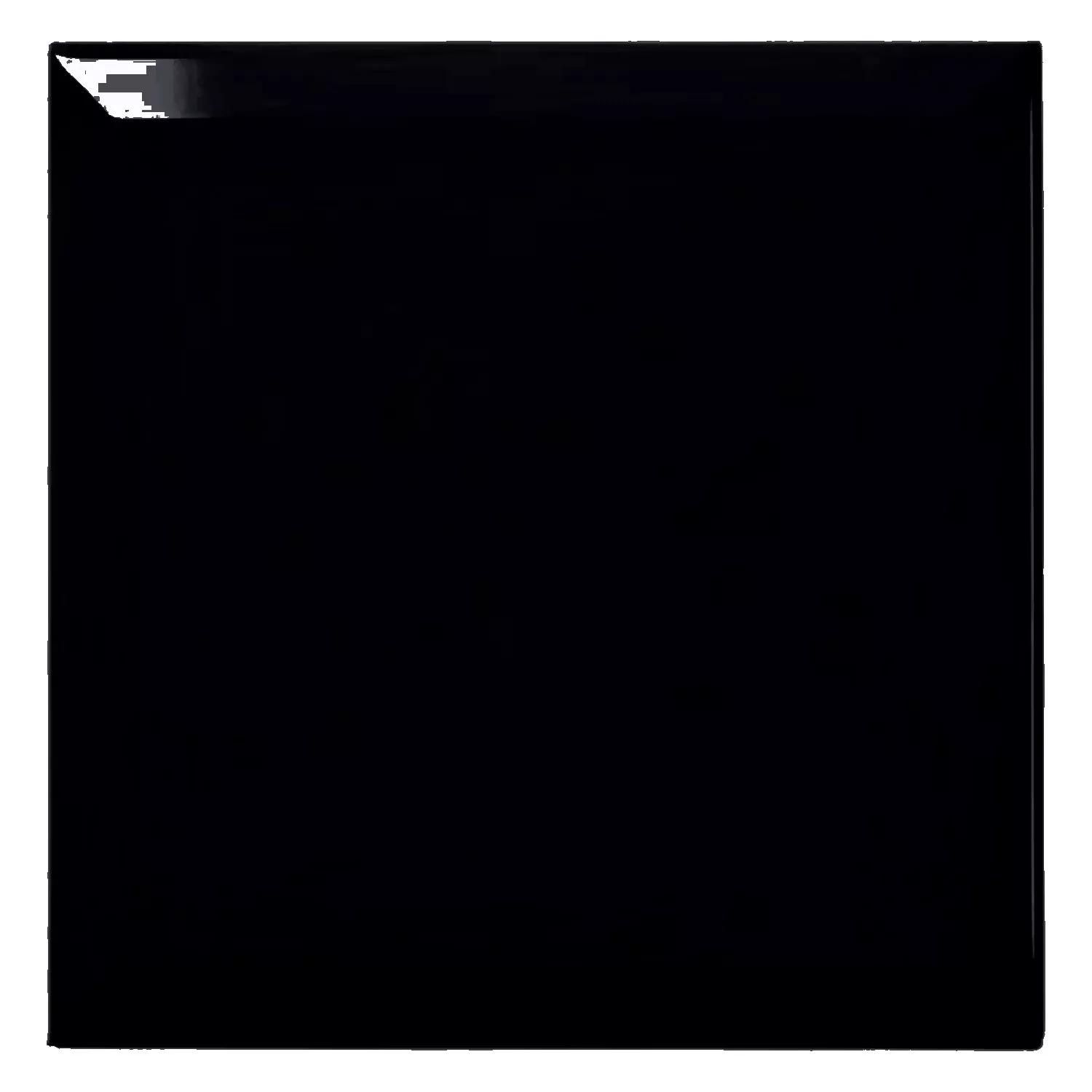 Carrelage métro Noir Brillant 20x20 cm Avec Facette Freetown Negro
