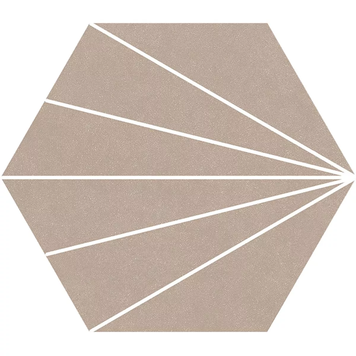 Grès Cérame Pleine Masse Carrelage Millennium Hexagone 3D Optique Taupe 22,5 x 25,9cm