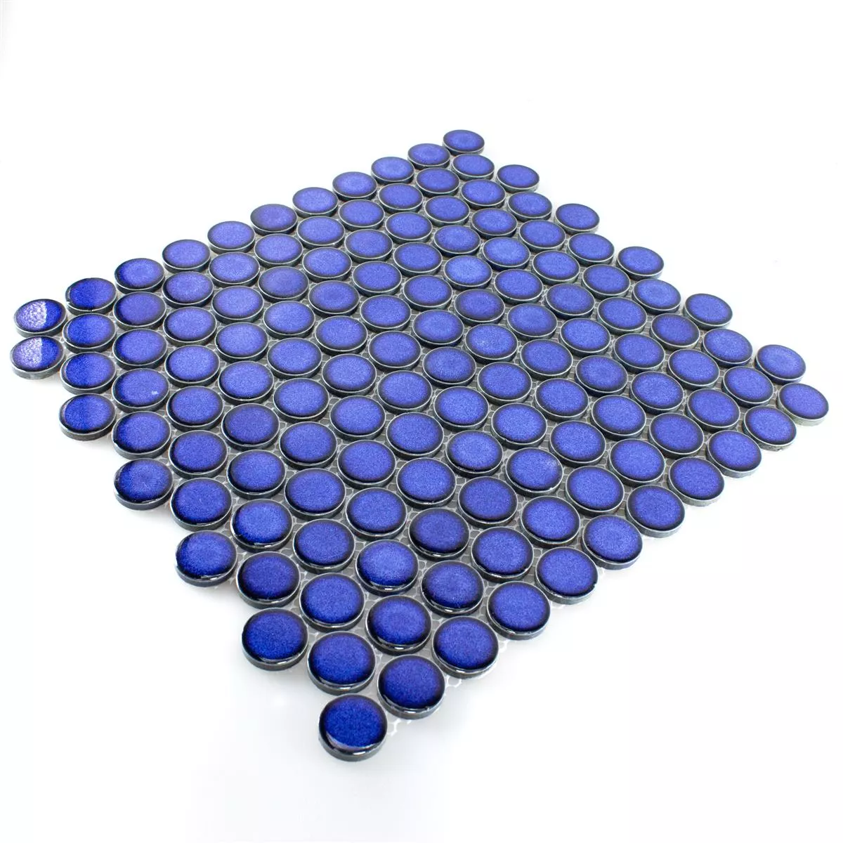Échantillon Céramique Bouton Mosaïque Carrelage Mission Bleu