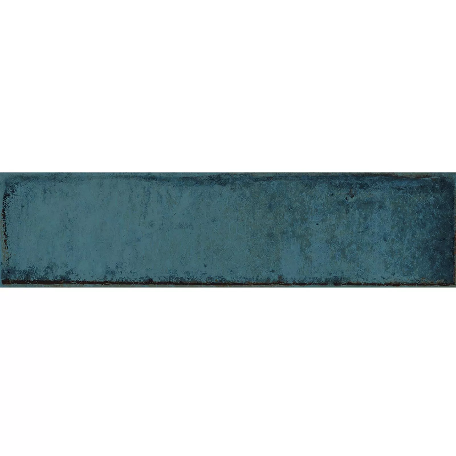 Carrelage Mural Maestro Ondulé Brillant Bleu 7,5x30cm
