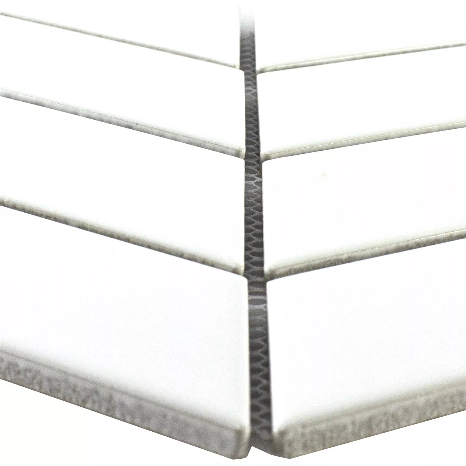 Céramique Mosaïque Carrelage Artesia Arête Poisson Blanc Mat Céramique Mosaïque Carrelage Artesia Arête Poisson Blanc Mat