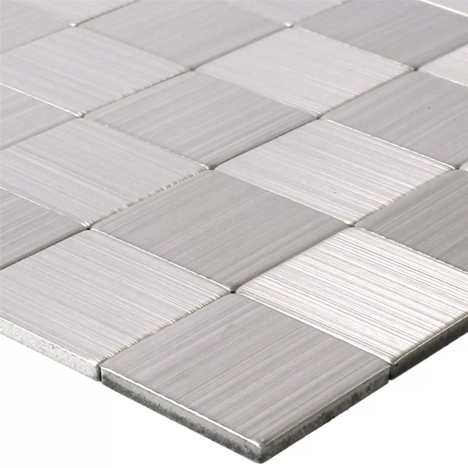 Mosaïque Carrelage Métal Auto Adhésif Mikros Argent Carré 25