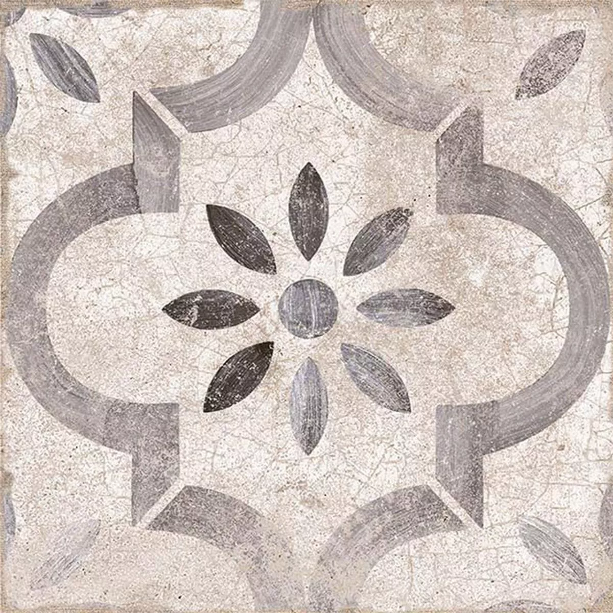 Grès Cérame Pleine Masse Carrelage Allora Décor Gris 22,5 x 22,5cm