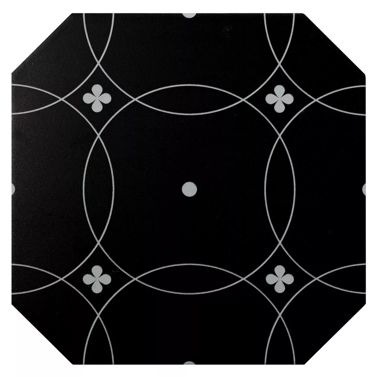 Grès Cérame Pleine Masse Carrelage Genexia Noir Blanc Decor 1 Octogone 20x20cm Grès Cérame Pleine Masse Carrelage Genexia Noir Blanc Decor 1 Octogone 20x20cm