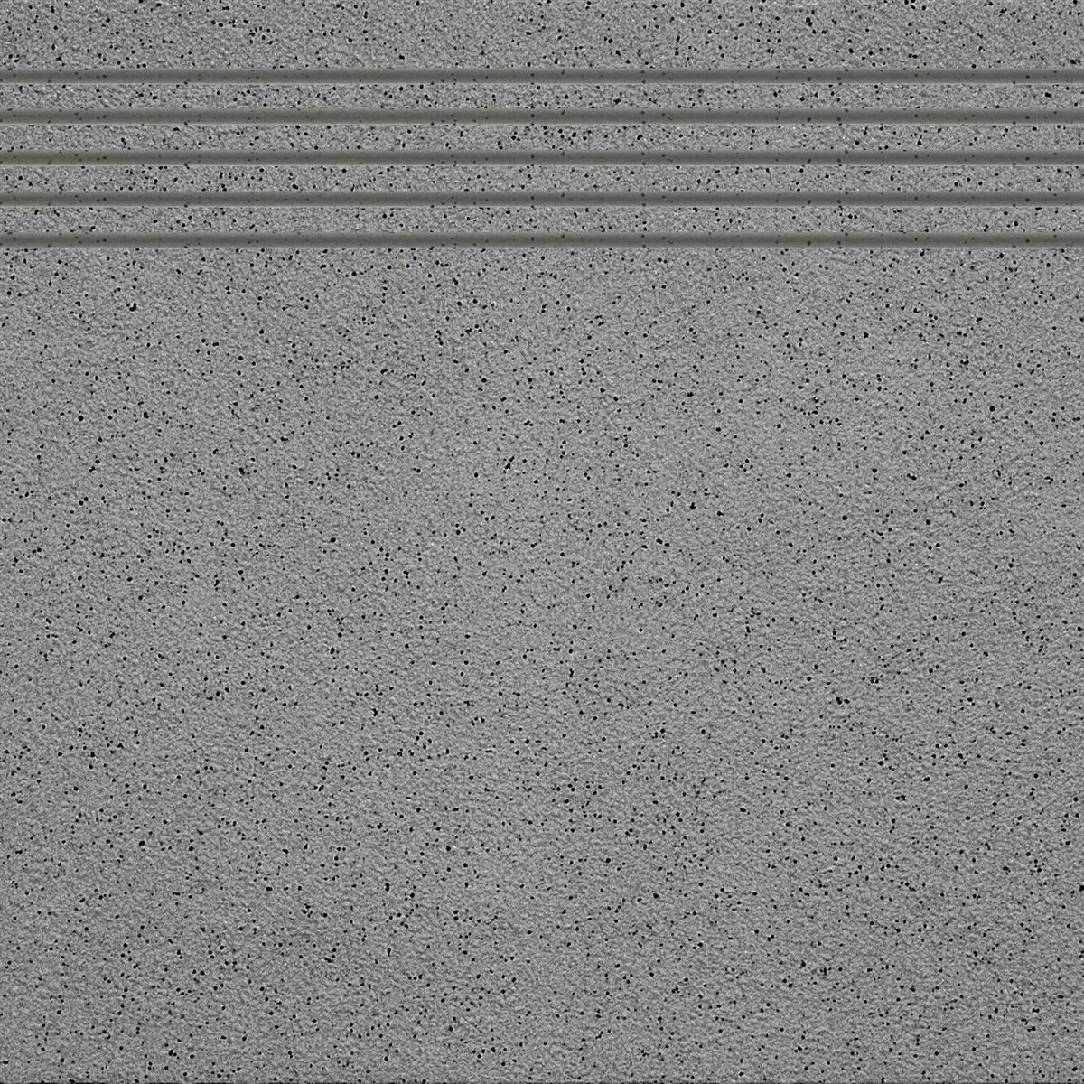 Échantillon Carrelage Sol Et Mur Grain Fin Rillenstufe Anthracite 30x30cm