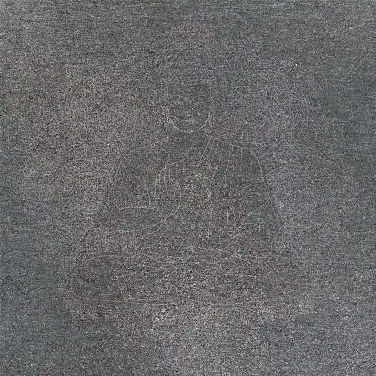 Carrelage Sol Et Mur Pierre Optique Horizon Anthracite Décor Bouddha Carrelage Sol Et Mur Pierre Optique Horizon Anthracite Décor Bouddha