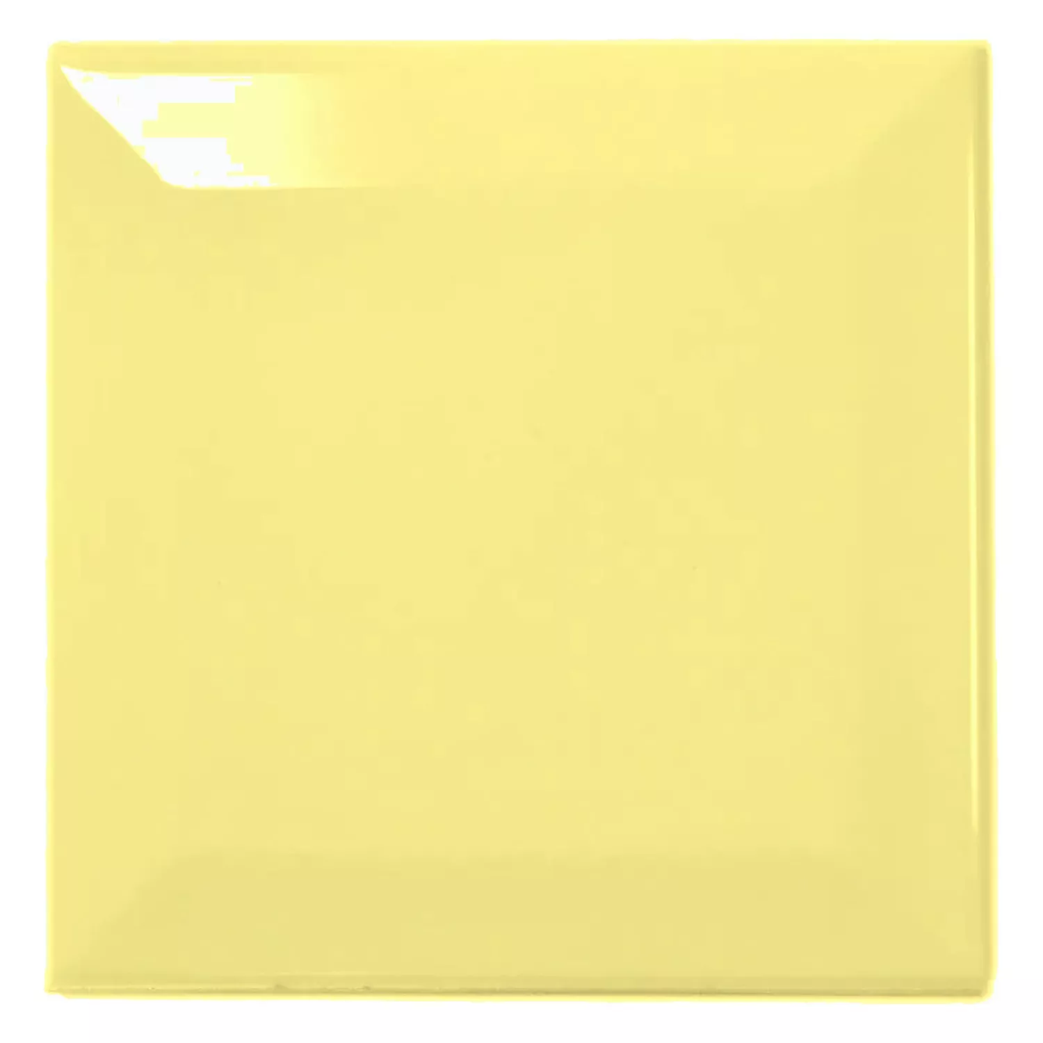 Carrelage métro Jaune Brillant 10x10 cm Avec Facette Catarina Amarillo