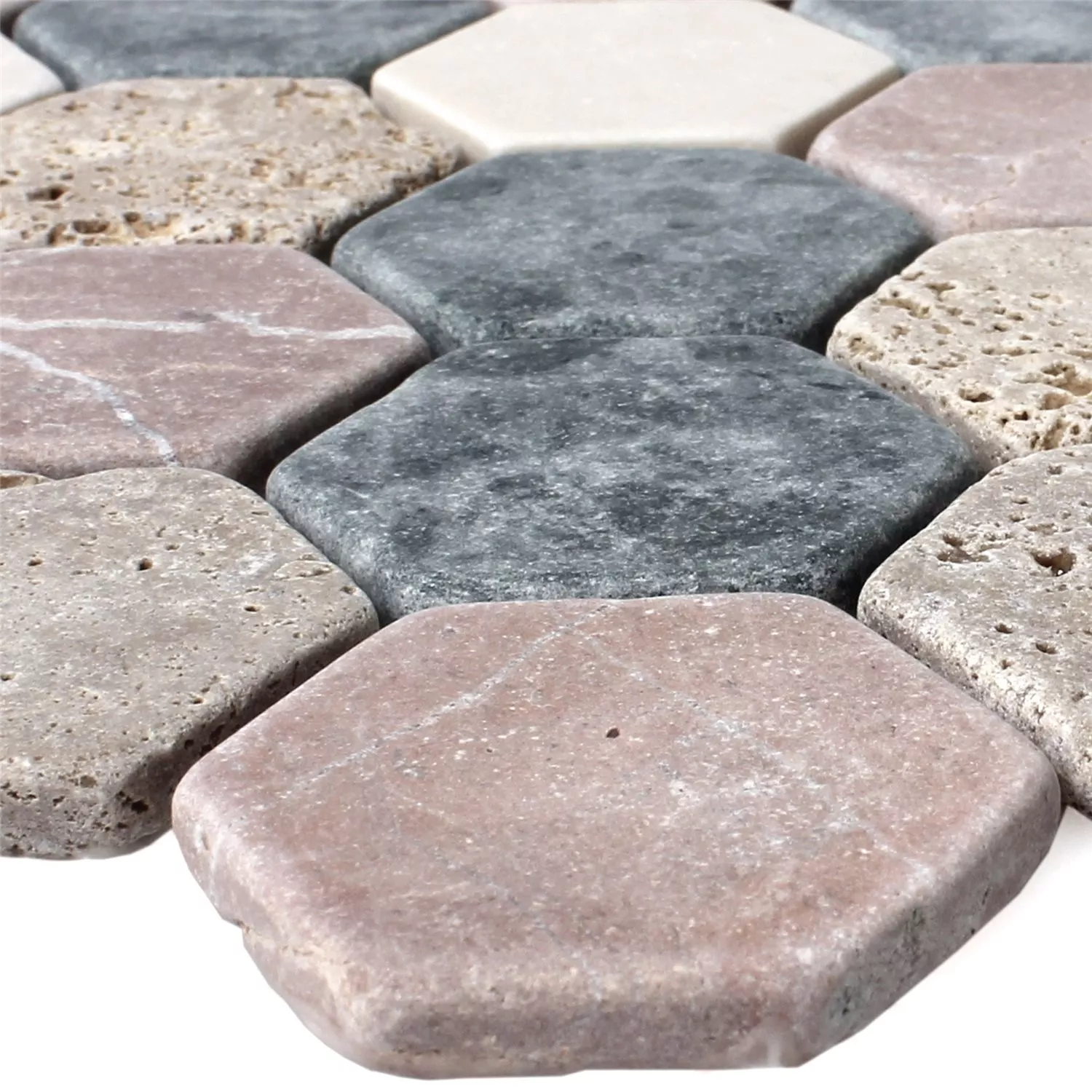 Mosaïque Carrelage Marbre Tarsus Hexagone Coloré Mosaïque Carrelage Marbre Tarsus Hexagone Coloré