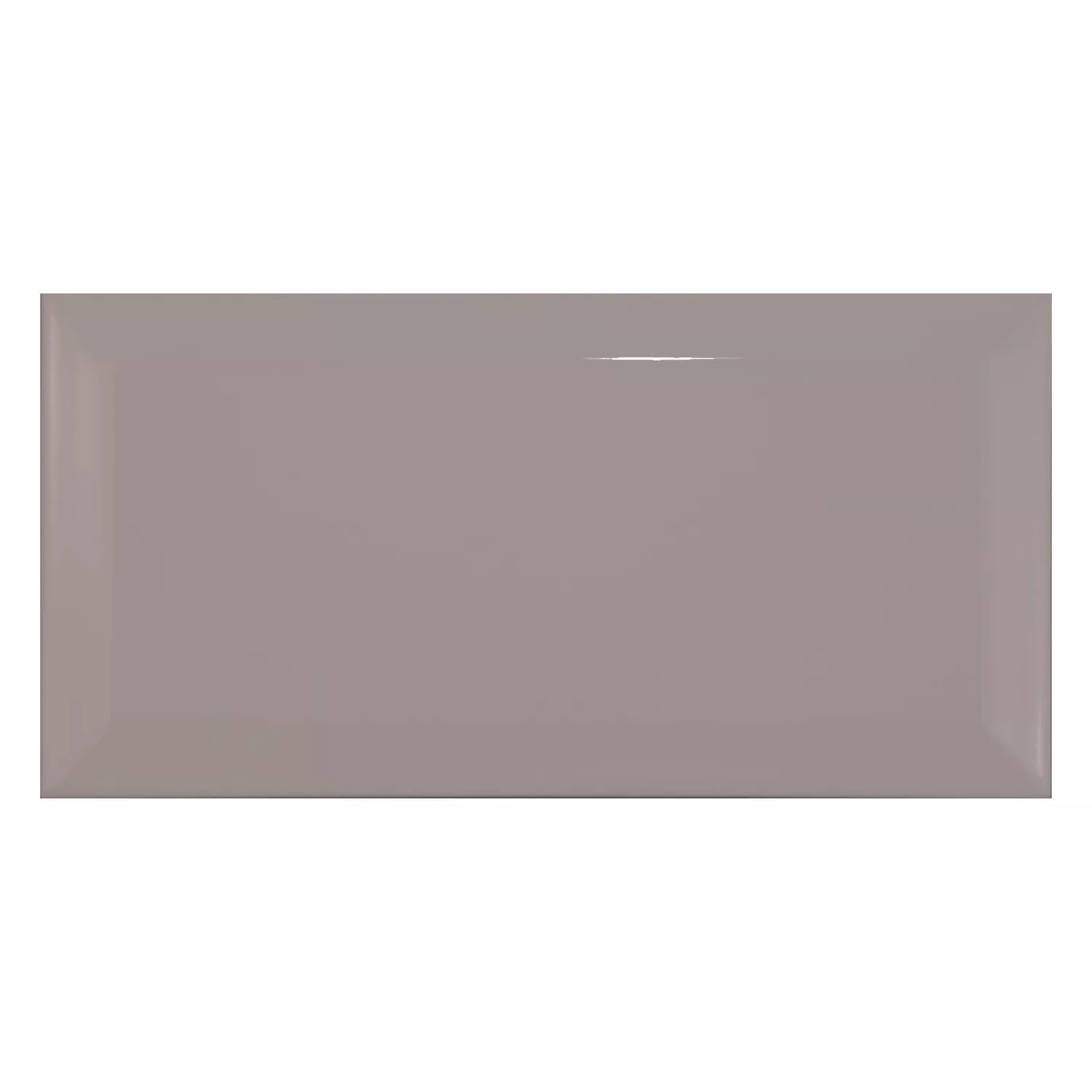 Carrelage métro Gris Brillant 10x20 cm Avec Facette Jasper Plata