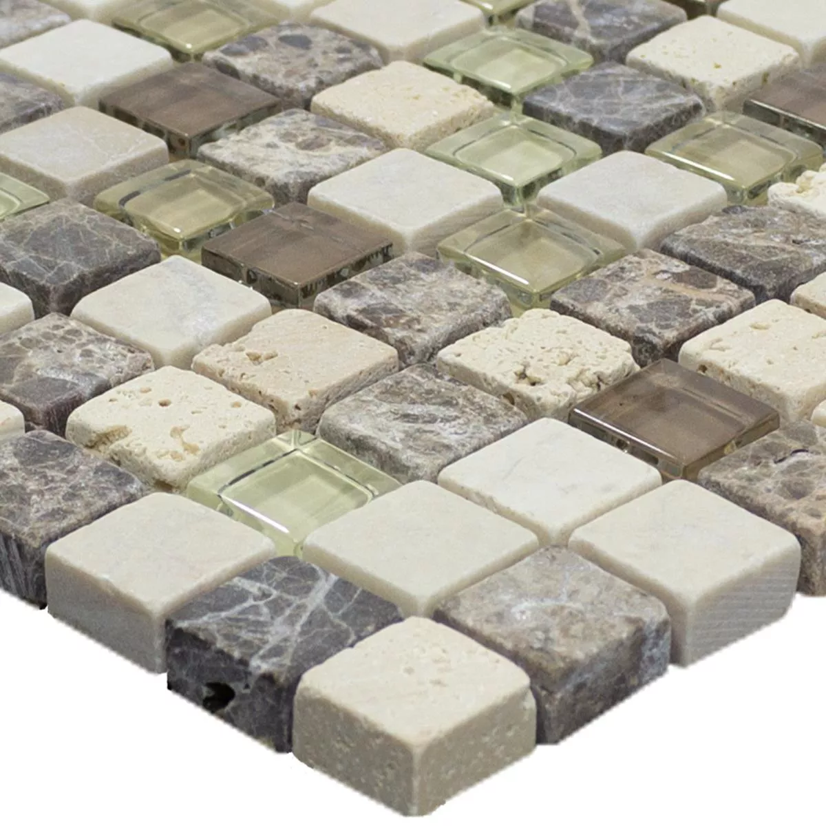 Mosaïque Verre Pierre naturelle Harbin Brun Beige Mosaïque Verre Pierre naturelle Harbin Brun Beige
