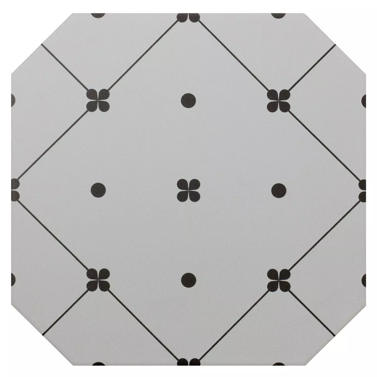 Grès Cérame Pleine Masse Carrelage Genexia Noir Blanc Decor 3 Octogone 20x20cm Grès Cérame Pleine Masse Carrelage Genexia Noir Blanc Decor 3 Octogone 20x20cm