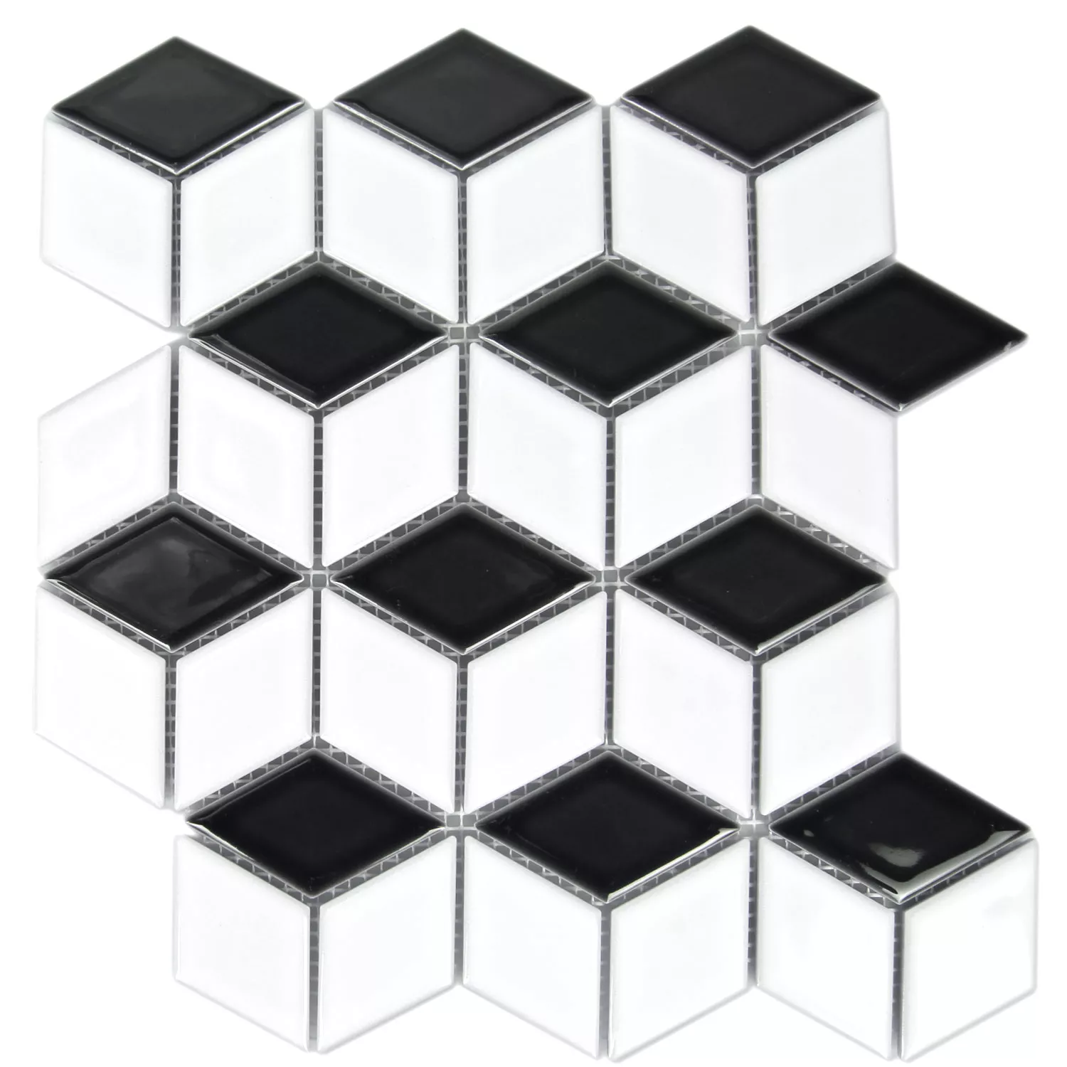 Échantillon Céramique Mosaïque Kosmos 3D Cubes Brillant