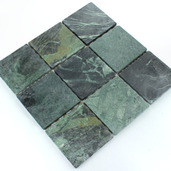 Mosaïque Pierre Naturelle Marbré 98x98x8mm Verde Vert