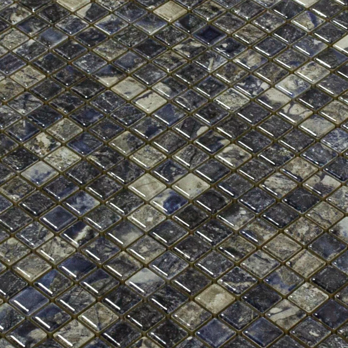 Céramique Mosaïque Carrelage Elysium Marbre Optique Bleu Foncé 12