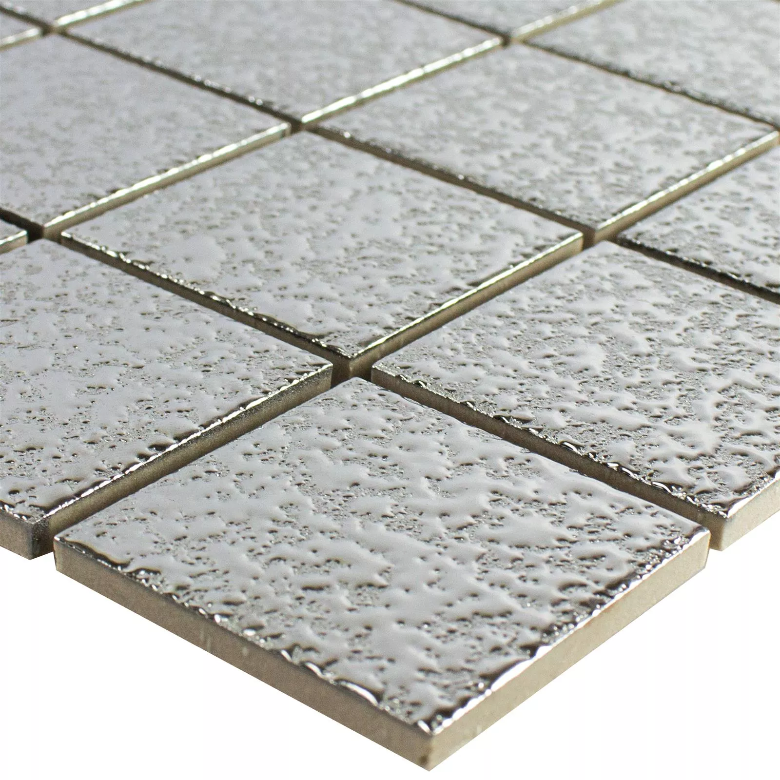 Céramique Mosaïque Carrelage Jackson Argent Battu Céramique Mosaïque Carrelage Jackson Argent Battu