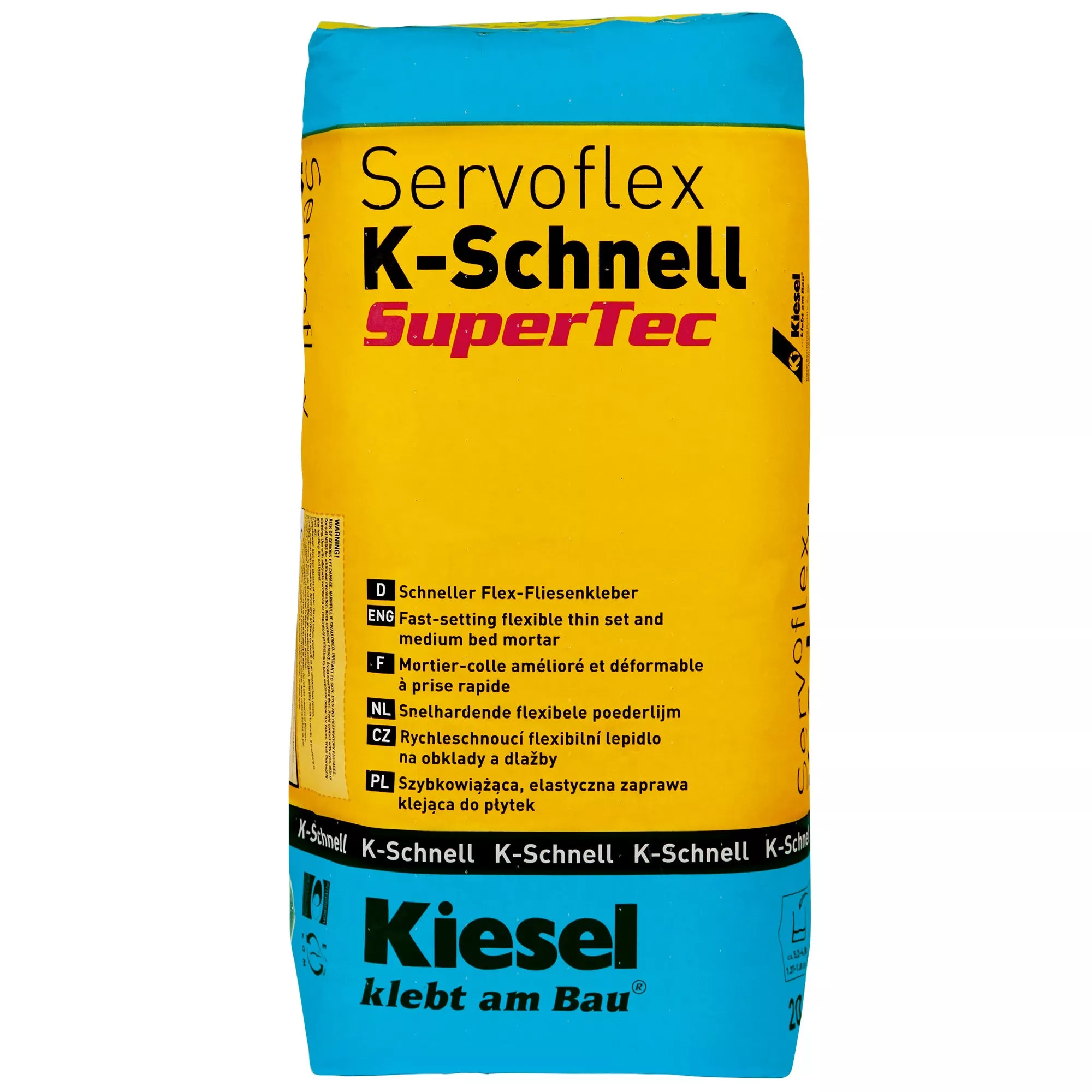 Kiesel Servoflex K-Schnell - Revêtements Grand Format Colle à Carrelage Rapide (20KG)