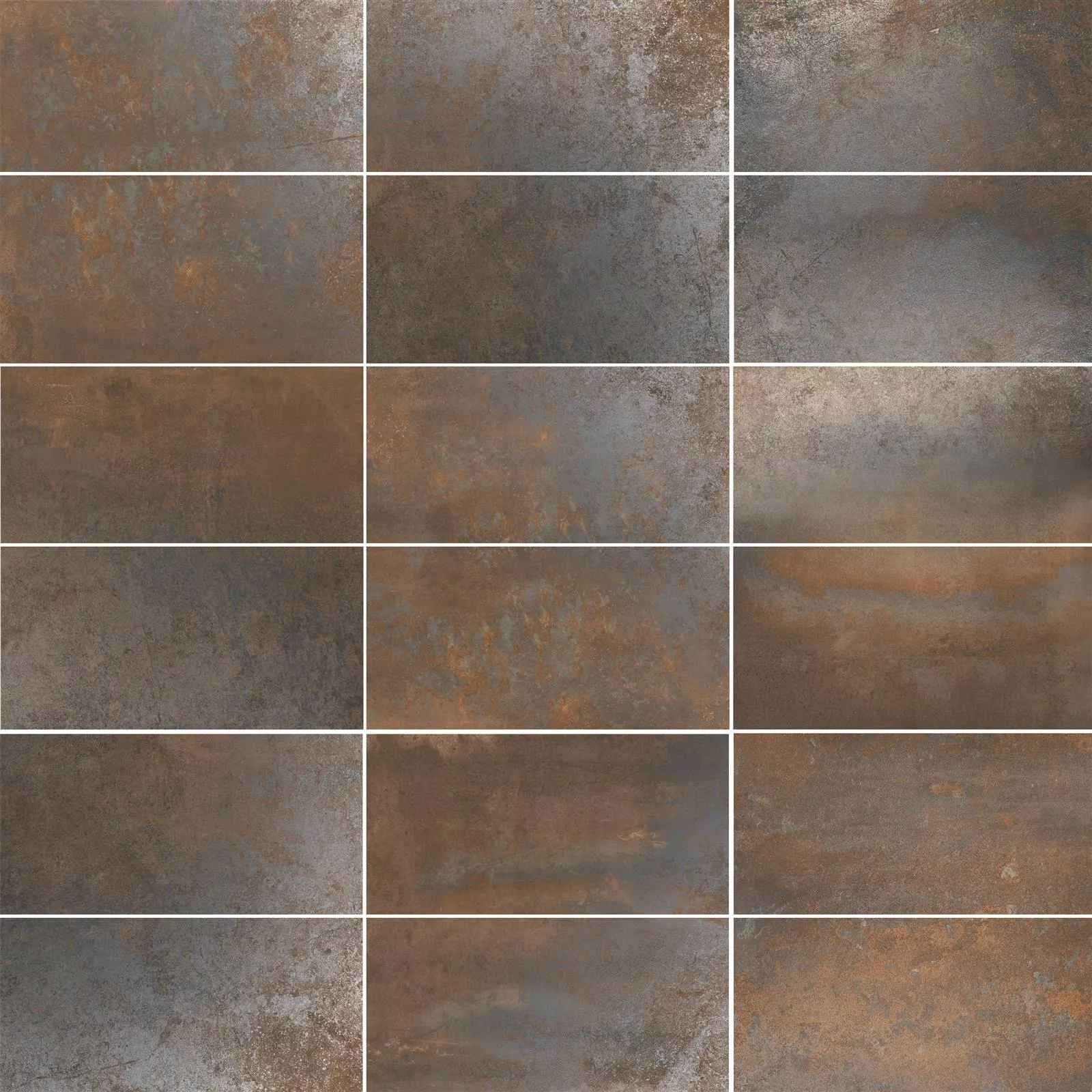 Échantillon Carrelage Sol Et Mur Sierra Métaloptique Rust R10/B 30x60cm