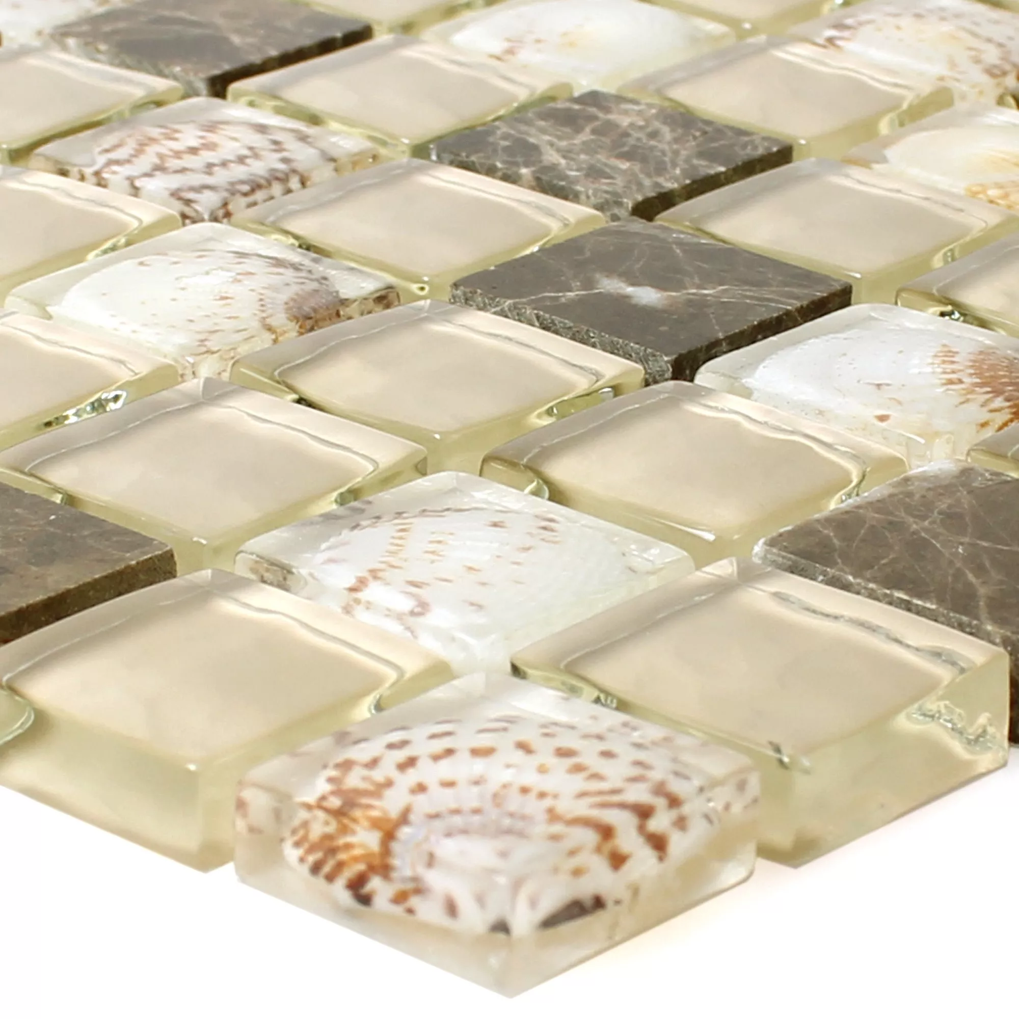 1 plaque de mosaïque mur / sol Chevrons verre effet marbre blanc 31.5 x 30 cm | Leroy Merlin