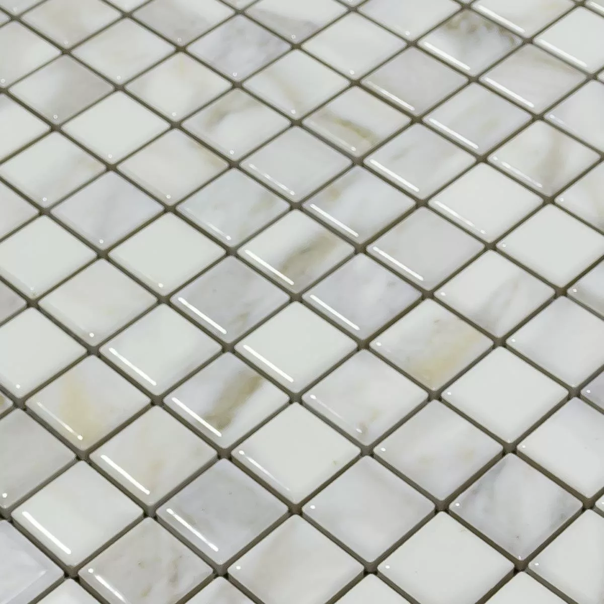 Céramique Mosaïque Carrelage Elysium Marbre Optique Blanc 23