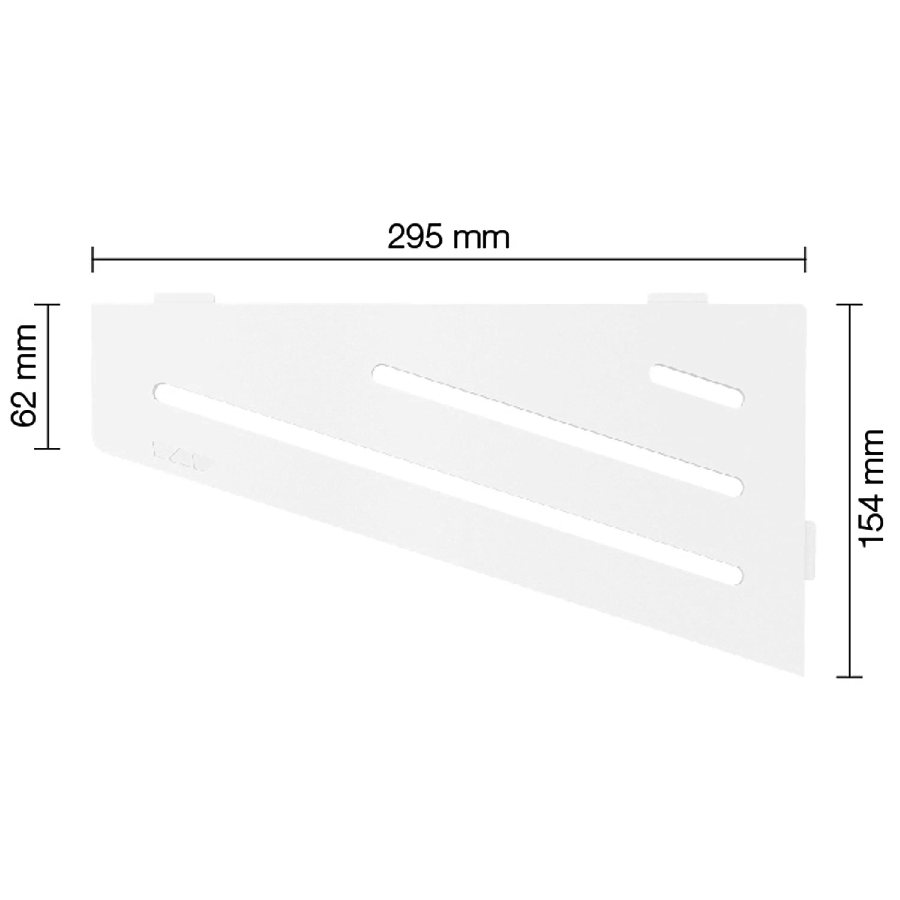 Etagère murale étagère de douche Schlüter carré 15,4x29,5cm Wave blanc