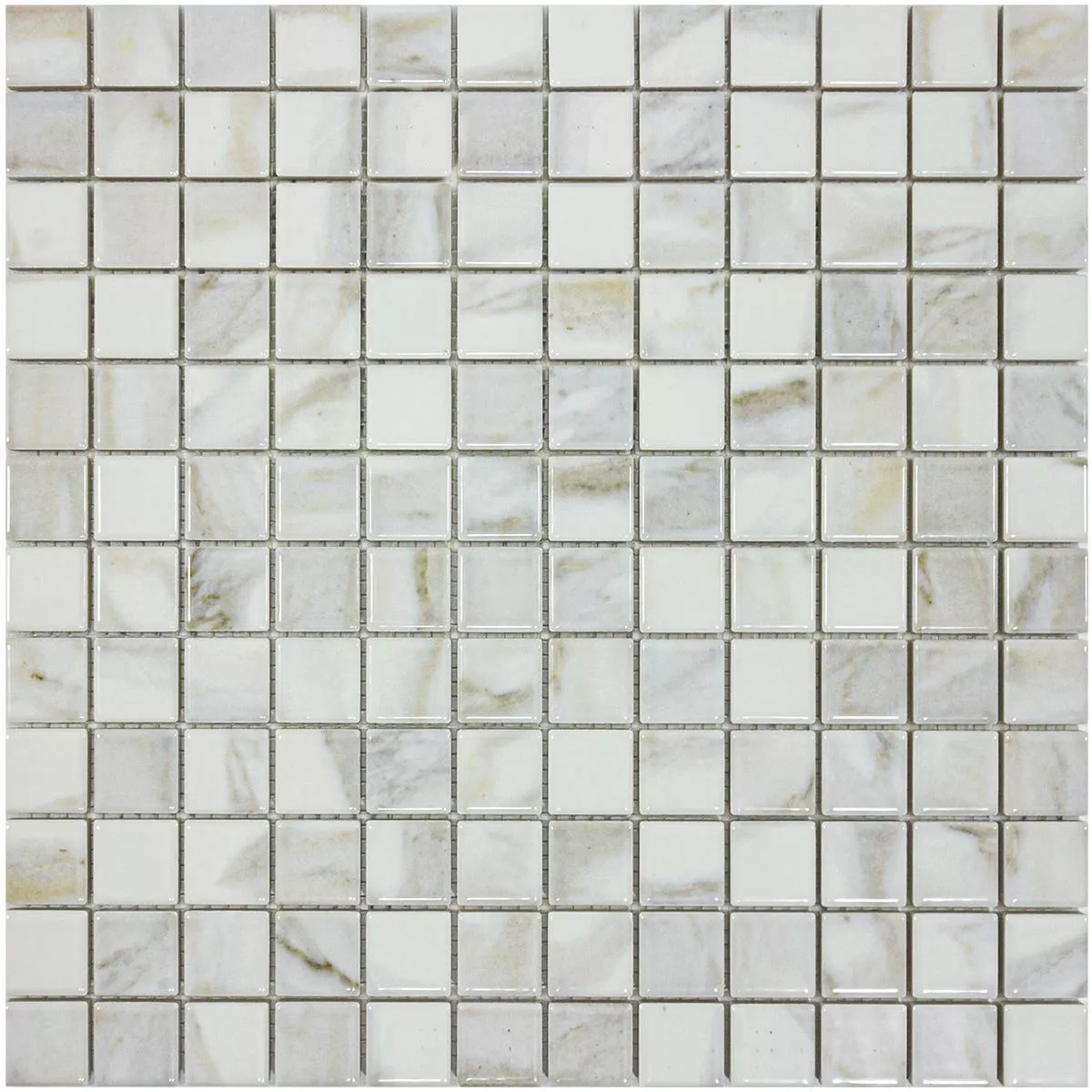 Céramique Mosaïque Carrelage Elysium Marbre Optique Blanc 23