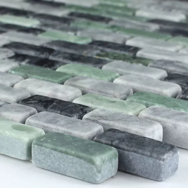 Mosaïque Pierre Naturelle Gris/noir 30x30cm - Brillant, Résistant Au Gel - Neuf